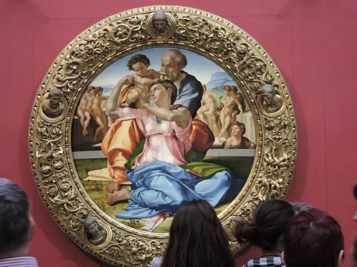 Michelangelo's Doni Tondo in the Uffizi