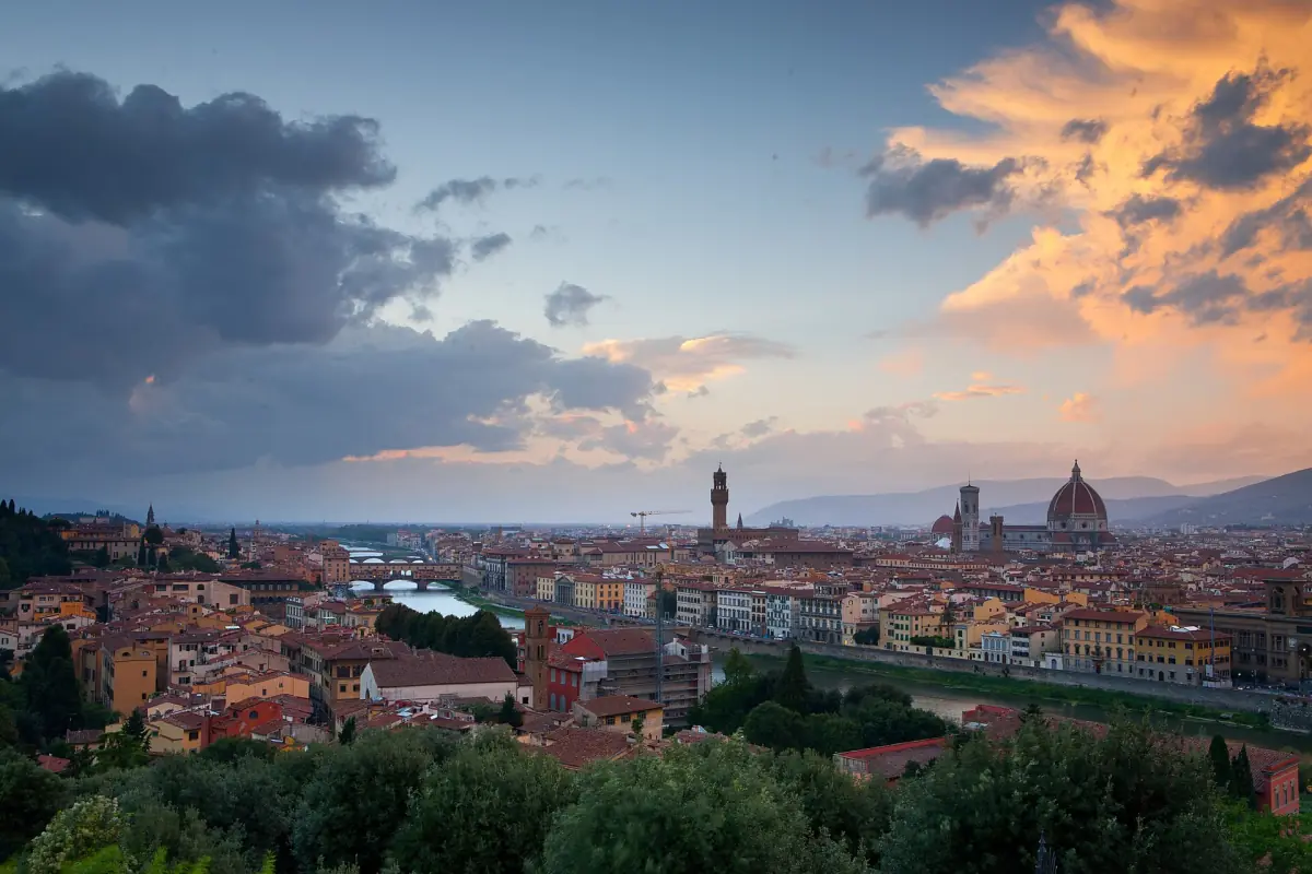 Sunset over Florence from Piazzale Michelangelo